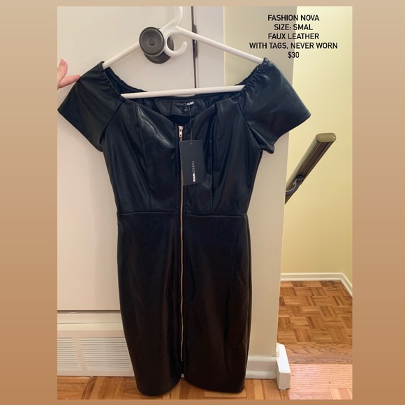 Fashion Nova Faux Leather Dress - Picture 1 of 1